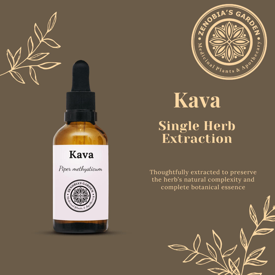 Kava Tincture, 1 oz Glass Bottle, Single Herb Extract, Made to Order