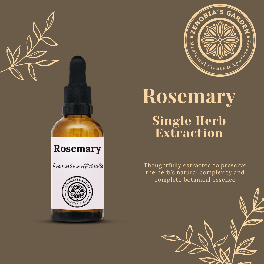 Rosemary Tincture, 1 oz Glass Bottle, Single Herb Extraction, Small Batches (Local Only)